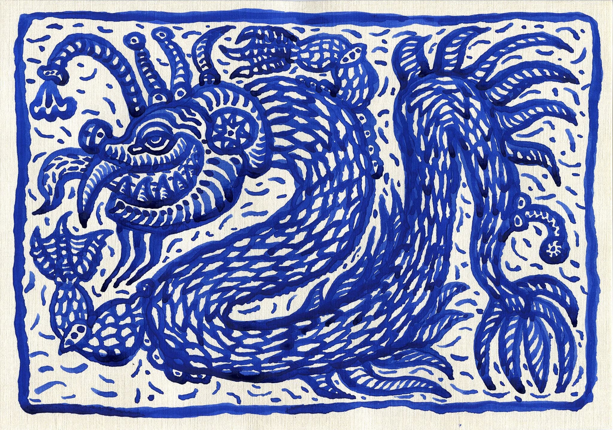 Морской Змей, А-4, бума:а:акрил 2,