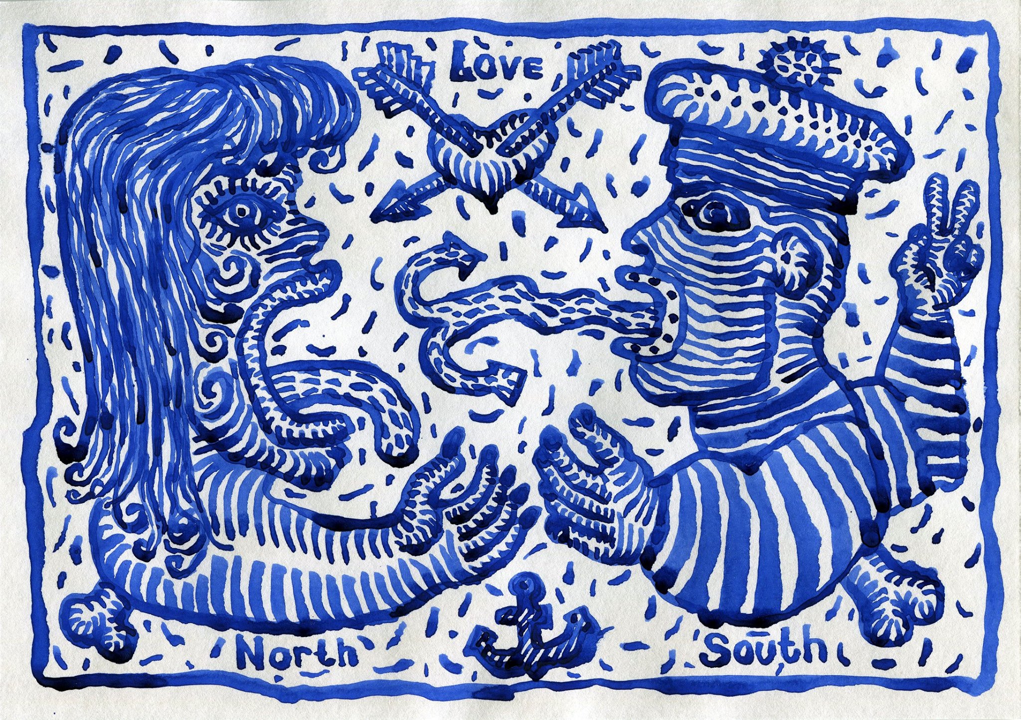 На абордаж!!, А-4, бумага:акрил