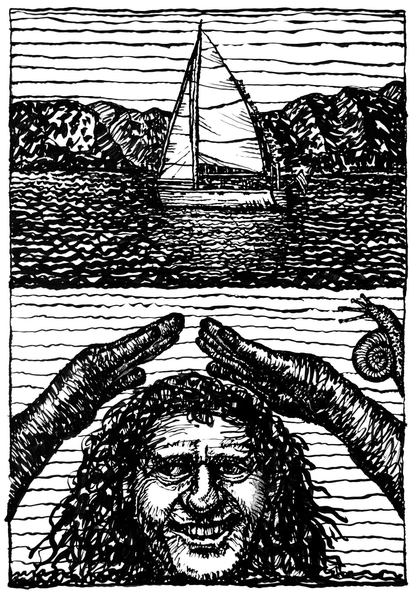 Моряк в домике, Улитка, вариант 1