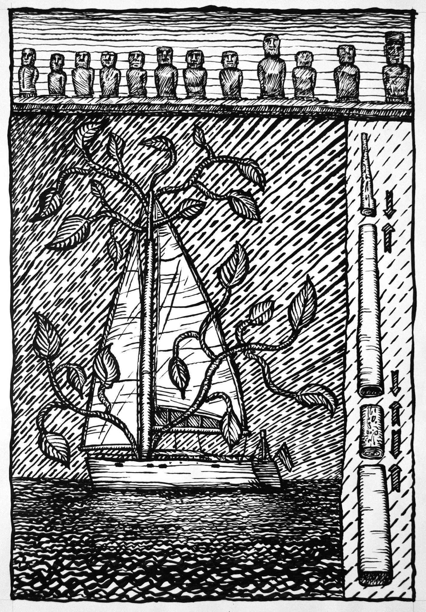 Ремонт мачты на острове Пасхи