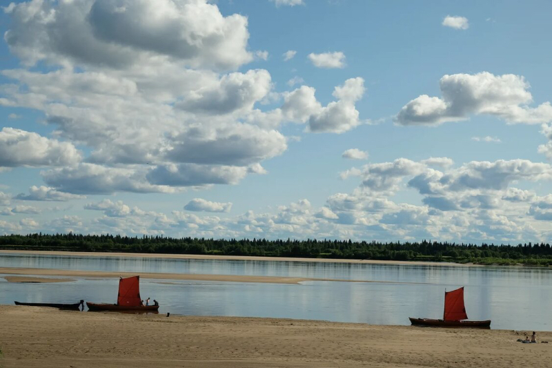 на Мезени у косы