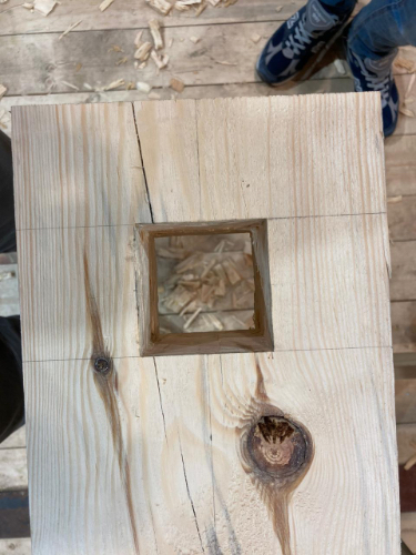 гнездо под квадратный шип