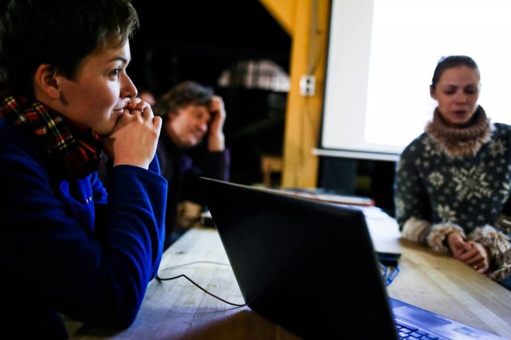 Встреча с Лидией и Михаилом Плехановыми и Ириной Пономаревой - участниками и авторами проекта "Штандарт".