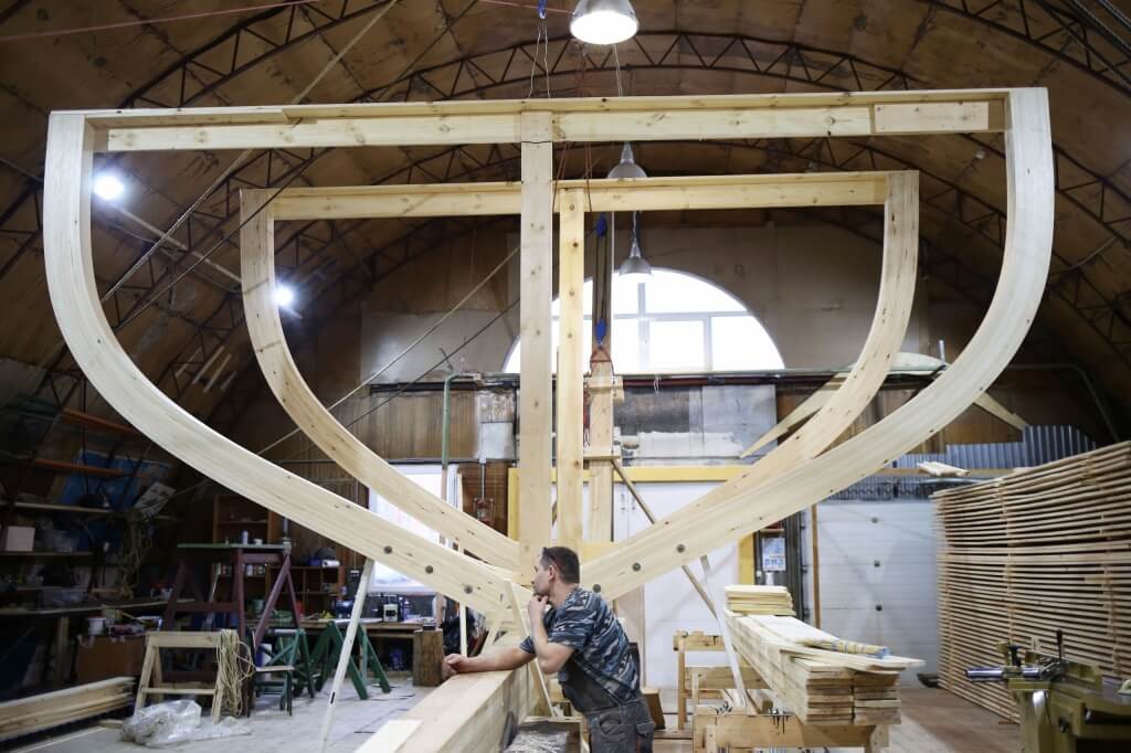 Тридцать пятый и тридцатый шпангоуты шхуны.